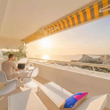 アパート T3 Luxe Marina Baie Des Anges Vue Panoramique ヴィルヌーヴ・ルベ